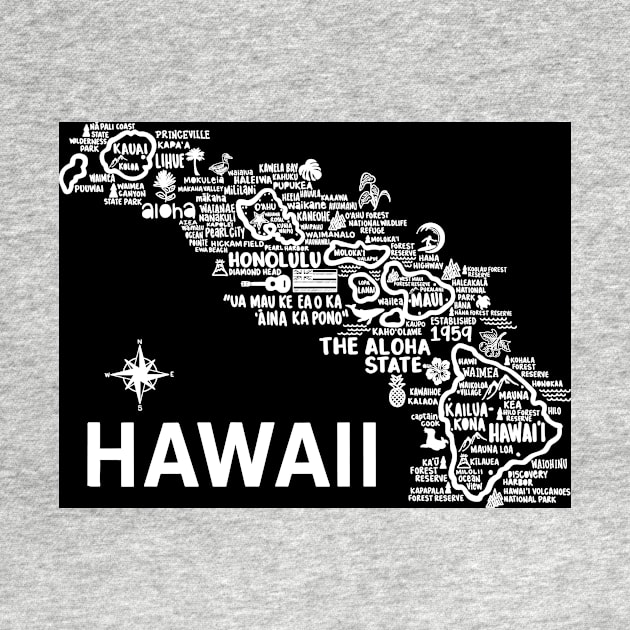 Hawaii Map by fiberandgloss